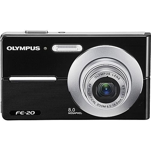 Olympus FE-20 8MP Digital Camera Black - Untested, B-Grade
