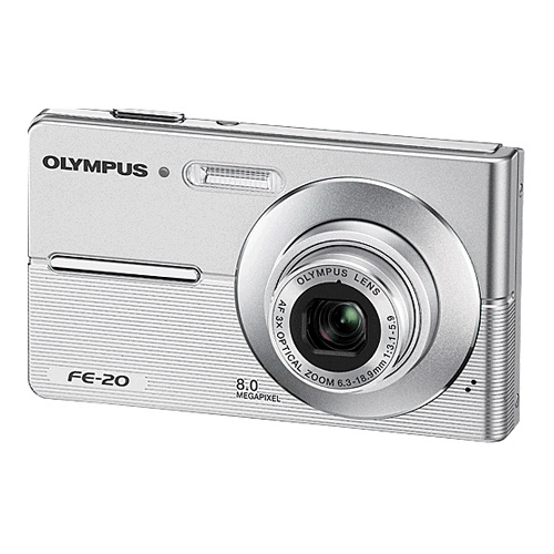 Olympus FE-20 8MP Digital Camera Silver - Untested, B-Grade