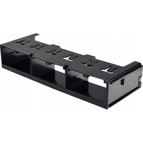 Panduit QuickNet Patch Panel Adapter, 6-Port, Black - QPPABL