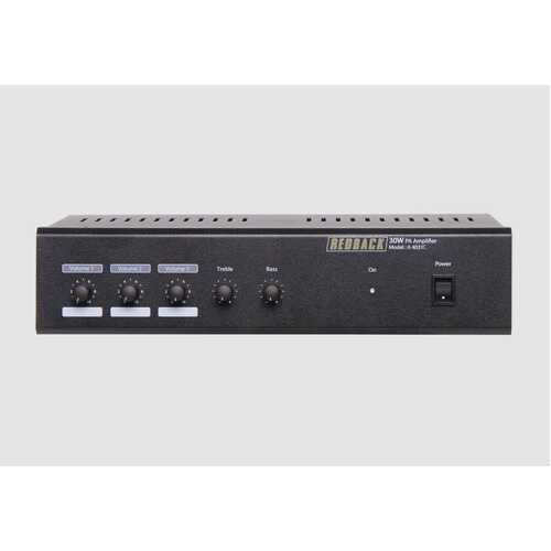 Redback A 4031 30W 3 Input 100V Public Address Amplifier