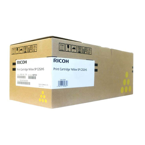 Genuine Ricoh Yellow Toner Print Cartridge 407723 SP C252HS - New