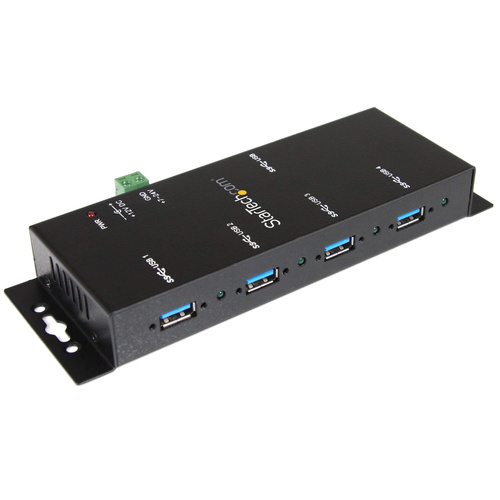 StarTech 4 Port USB 3.0 Hub - Metal Industrial - Mountable ST4300USBM