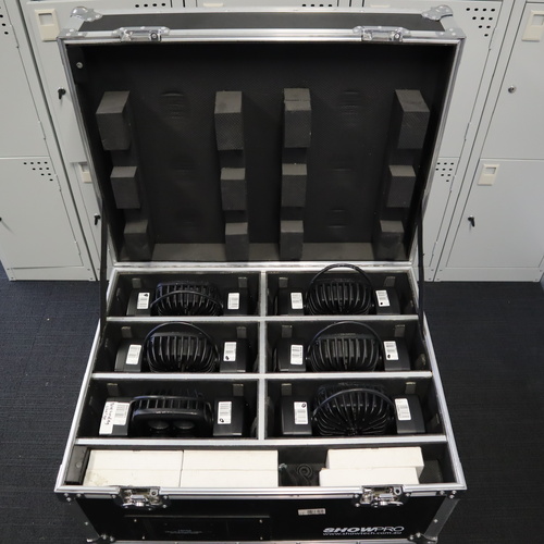 ShowPro LED Hercules Uplight Black w/ 6 Way Case