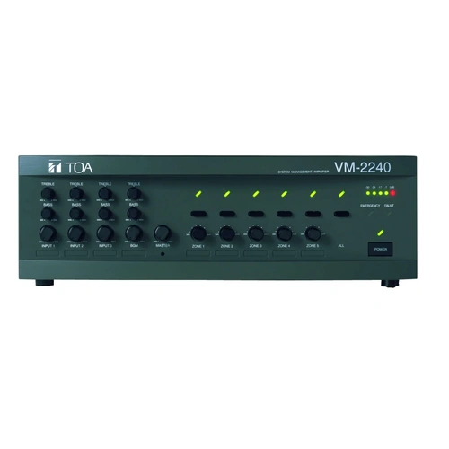 TOA VM-2240 240W 5 Zone System Management Amplifier