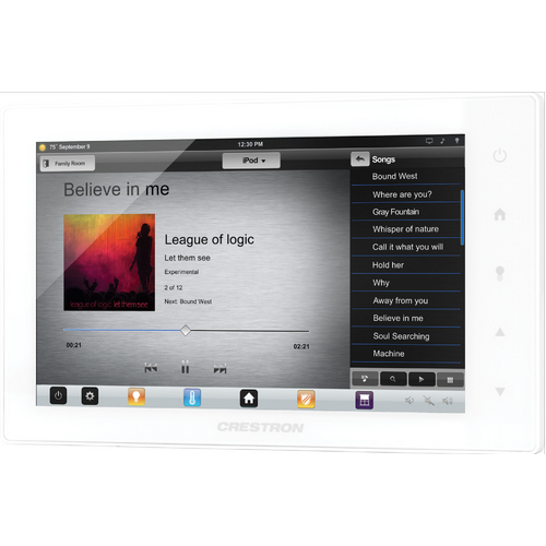 Crestron TSW-750-W-S 7 in Touch Screen No Cam/Mic White Smooth