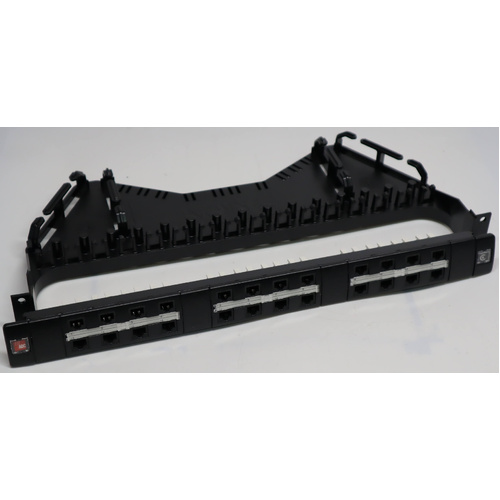 ADC KRONE TrueNet C6 PMK24 24 Port RJ45 Patch Panel with MasterMinder