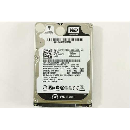 Western Digital Black 320GB 2.5" Laptop Hard Drive 7200 RPM WD3200BEKX-75B7WT0