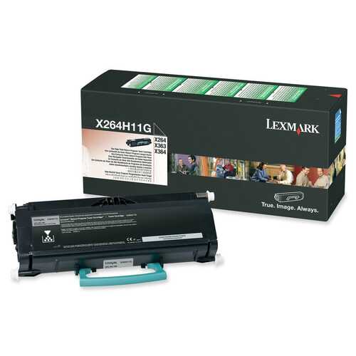 Lexmark Genuine High Yield 9K Black Toner Cartridge for X264, X363, X364 Printers X264H11G