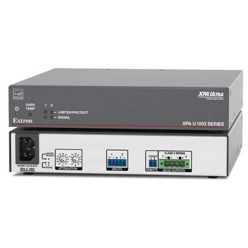 Extron XPA U 1002 2 Channel Audio Power Amplifier 100W Per Channel