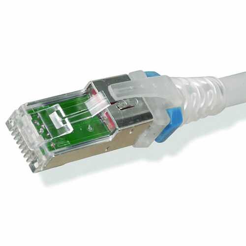 Siemon 0.5m CAT6A Shielded Ethernet Patch Cable Blue RJ45 ZM6A-S0.5M-06B